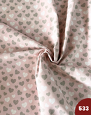 COTONE 100% - 533 CUORE DISEGNATO FONDO ROSA