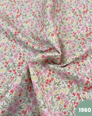 COTONE 100% - 1960 FIORI ROSA E ROSSI