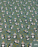 COTONE 100% - 375 PANDA INDIANO FONDO VERDE