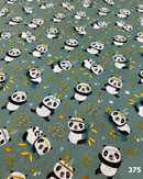COTONE 100% - 375 PANDA INDIANO FONDO VERDE