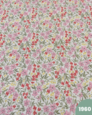 COTONE 100% - 1960 FIORI ROSA E ROSSI