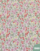 COTONE 100% - 1960 FIORI ROSA E ROSSI