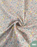 COTONE 100% - 1961 FIORI GIALLI ROSA E CELESTI