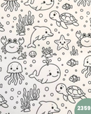 COTONE 100% - 2359 ANIMALI MARINI DA COLORARE