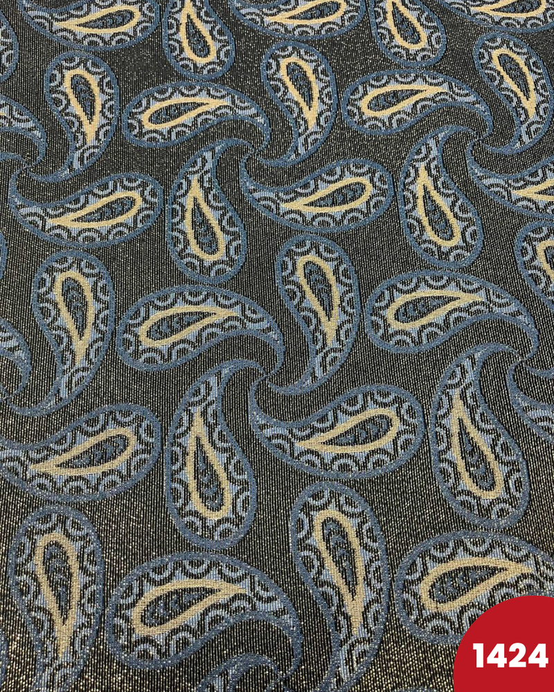 BROCCATO 1424 - ASTRATTO CELESTE LUREX