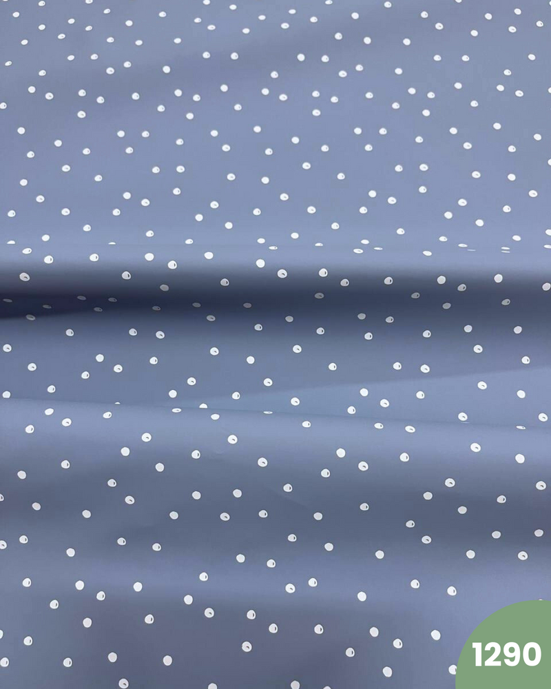 PUL IMPERMEABILE - 1290 POIS FONDO CELESTE