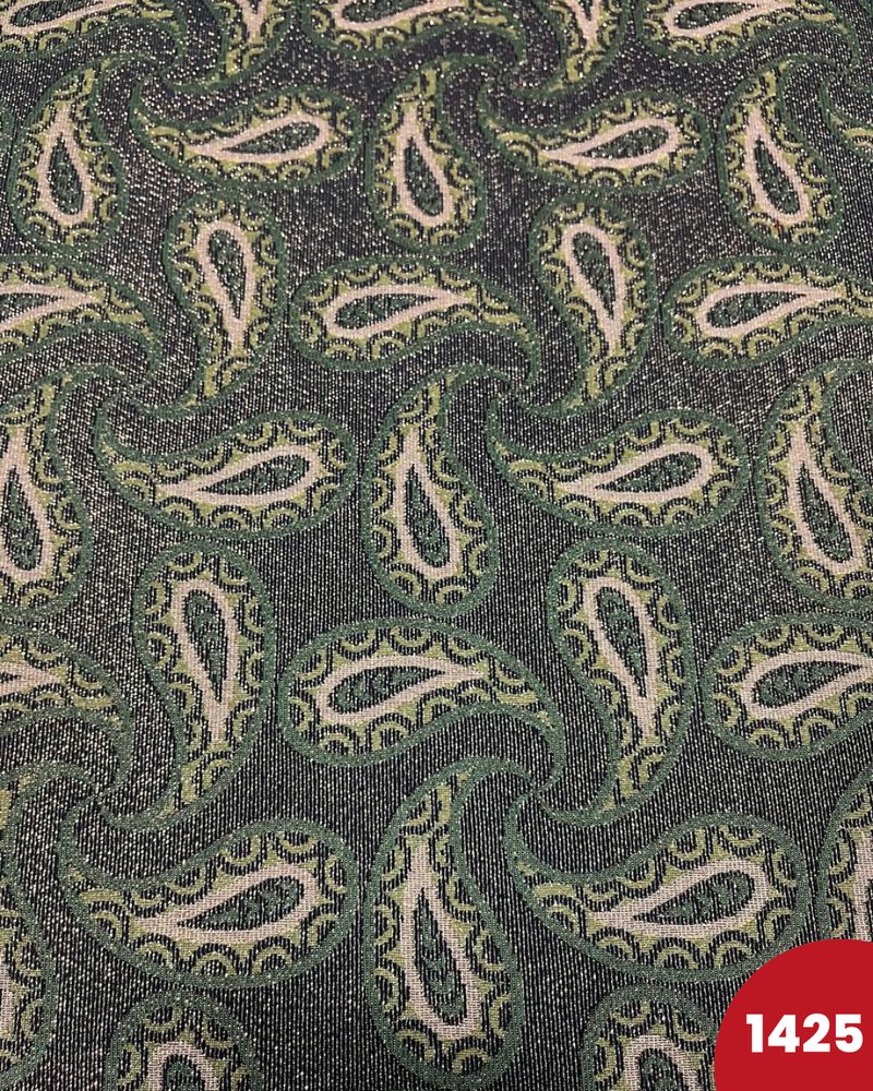 BROCCATO 1425 - ASTRATTO VERDE LUREX