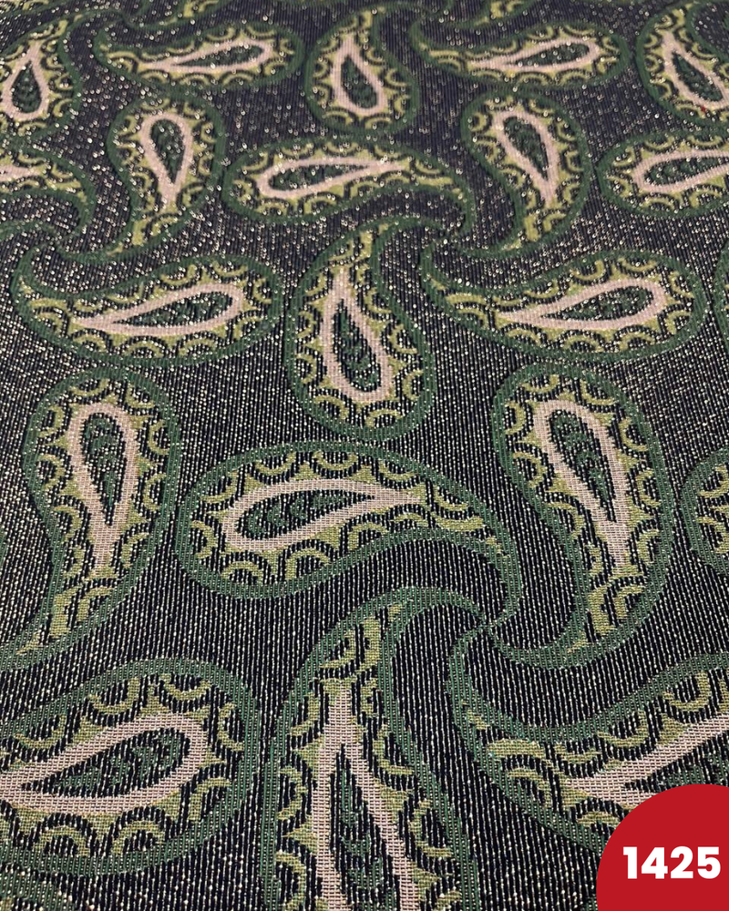 BROCCATO 1425 - ASTRATTO VERDE LUREX