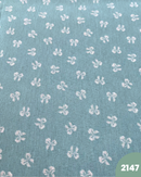 COTONE ARREDAMENTO - 2147 FIOCCHETTI FONDO VERDE ACQUA