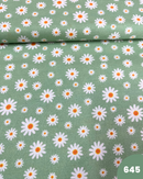 COTONE 100% - 645 MARGHERITA FONDO VERDE