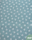 COTONE ARREDAMENTO - 2147 FIOCCHETTI FONDO VERDE ACQUA