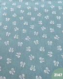 COTONE ARREDAMENTO - 2147 FIOCCHETTI FONDO VERDE ACQUA