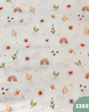 MUSSOLA DI COTONE - 2365 FIORI ARCOBALENO