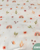 MUSSOLA DI COTONE - 2365 FIORI ARCOBALENO