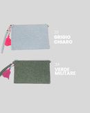 POCHETTE IN JUTA - VARI COLORI