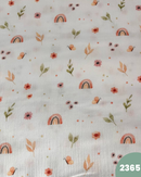 MUSSOLA DI COTONE - 2365 FIORI ARCOBALENO