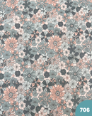 COTONE 100% - 706 FIORI VERDE ACQUA