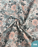 COTONE 100% - 706 FIORI VERDE ACQUA