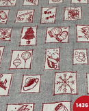 COTONE ARREDAMENTO - 1436 QUADRATI FONDO GRIGIO