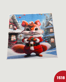 PANNELLO IN VELLUTO - 1518 SCOIATTOLO NATALE