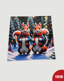 PANNELLO IN VELLUTO - 1519 DUE SCOIATTOLI