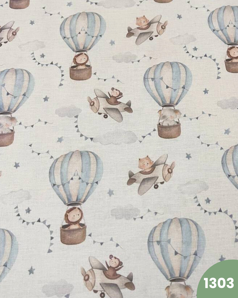 COTONE 100% - 1303 MONGOLFIERA CELESTE