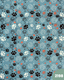 COTONE ARREDAMENTO - 2198 ZAMPE FONDO AZZURRO