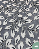 COTONE ARREDAMENTO - 1979 FOGLIE FONDO BLU CHIARO