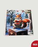 PANNELLO IN VELLUTO - 1521 SCOIATTOLO CUORE