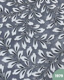 COTONE ARREDAMENTO - 1979 FOGLIE FONDO BLU CHIARO