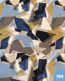 COTONE ARREDAMENTO - 769 GEOMETRIA TONI BLU