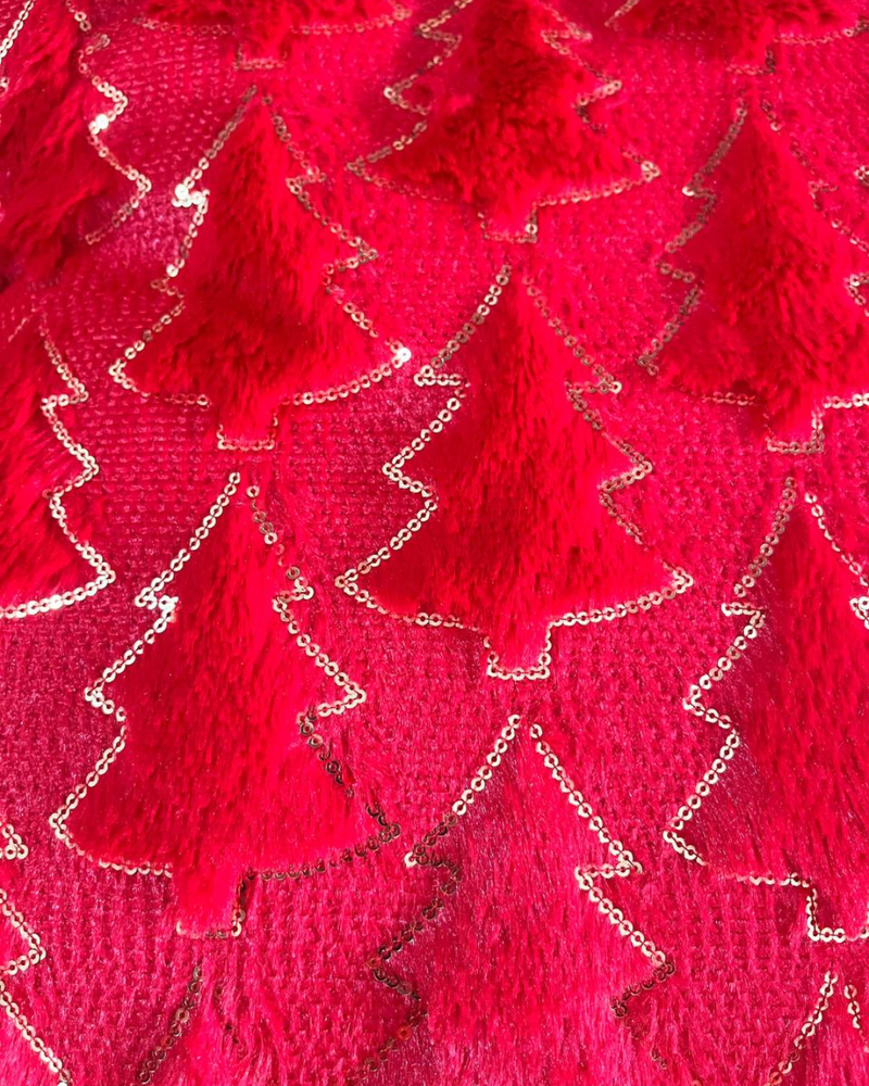 FEDERA NATALIZIA ALBERI IN RILIEVO - ROSSA