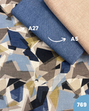 COTONE ARREDAMENTO - 769 GEOMETRIA TONI BLU