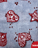 COTONE ARREDAMENTO - 1444 CUORI FONDO CELESTE