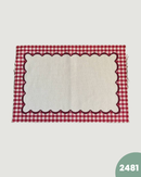 PANNELLO TOVAGLIETTA GOBELIN - 2481 CONTORNO QUADRETTO ROSSO