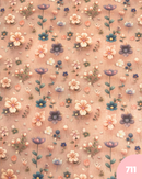 COTONE 100% - 711 FIORE 3D FONDO ROSA