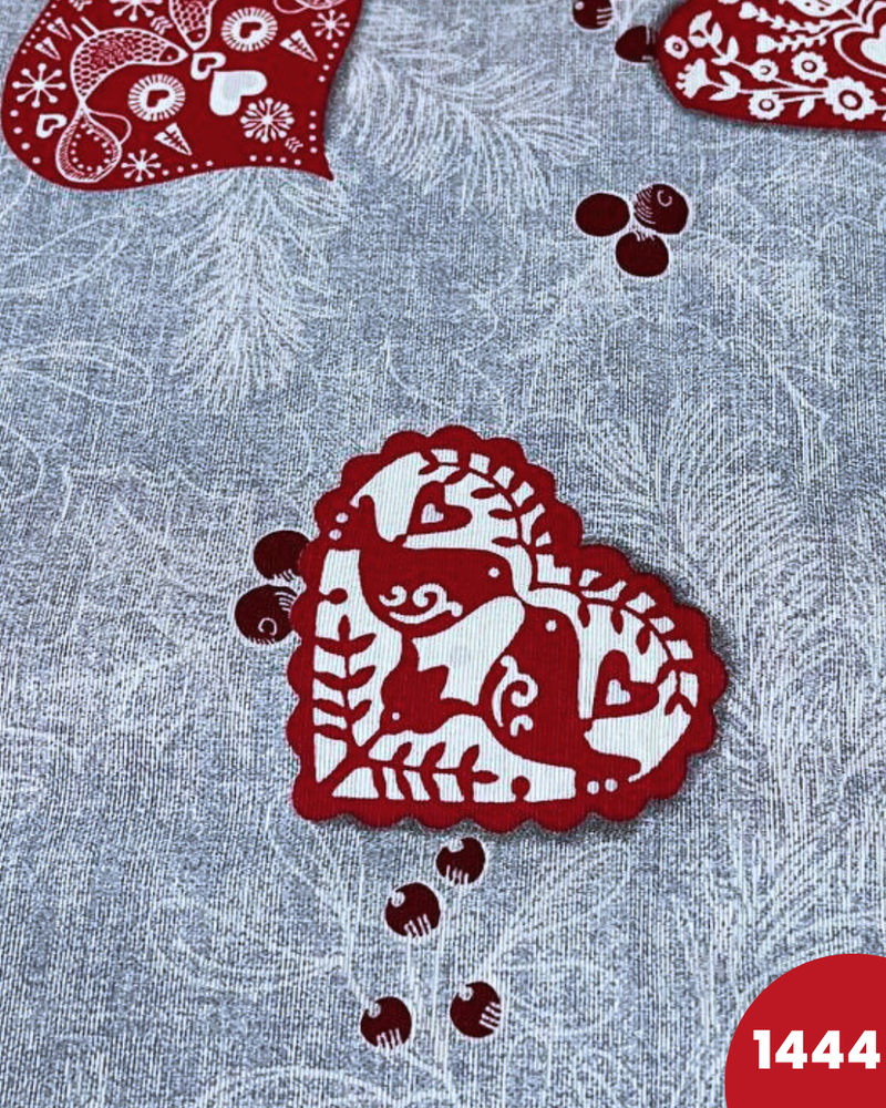 COTONE ARREDAMENTO - 1444 CUORI FONDO CELESTE