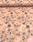 COTONE 100% - 711 FIORE 3D FONDO ROSA