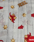 COTONE ARREDAMENTO - 1445 DETTAGLI NATALIZI FONDO GRIGIO