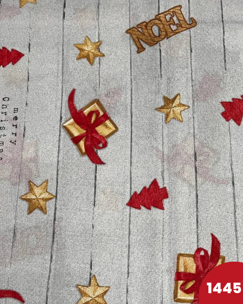 COTONE ARREDAMENTO - 1445 DETTAGLI NATALIZI FONDO GRIGIO