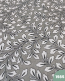 COTONE ARREDAMENTO - 1985 FOGLIE FONDO GRIGIO