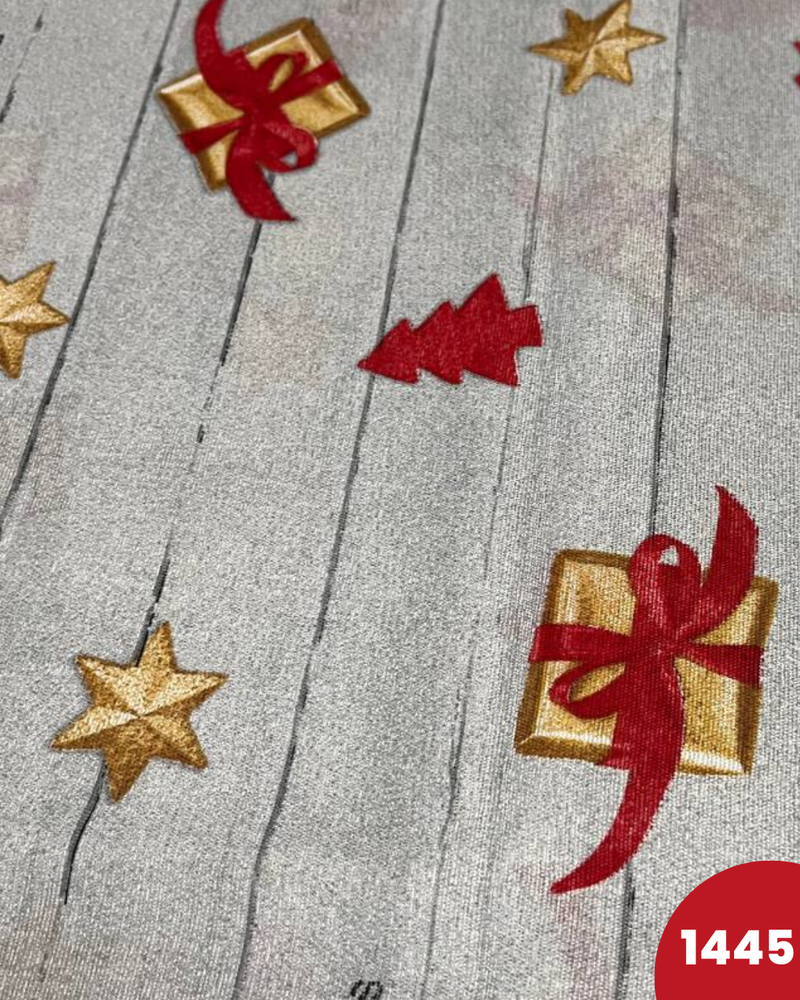 COTONE ARREDAMENTO - 1445 DETTAGLI NATALIZI FONDO GRIGIO