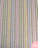 COTONE 100% - 712 RIGHE COLORATE E FIORELLINI