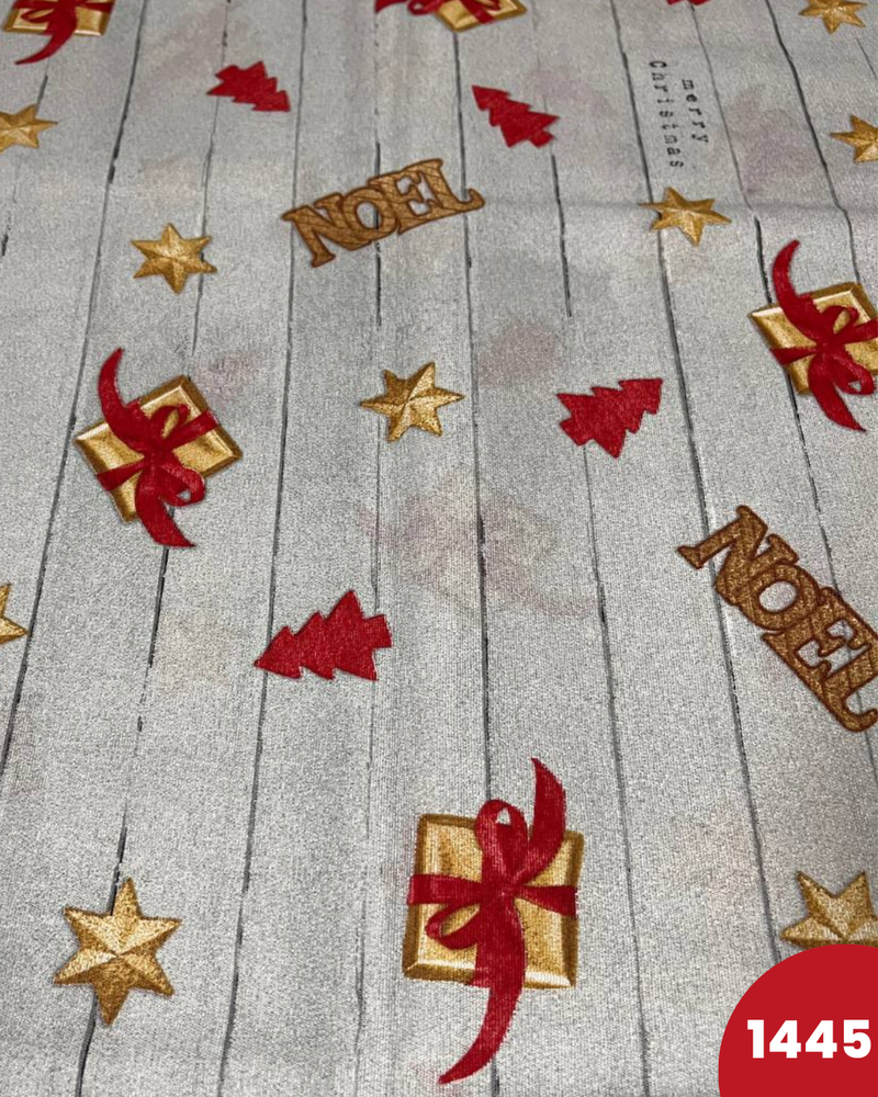 COTONE ARREDAMENTO - 1445 DETTAGLI NATALIZI FONDO GRIGIO