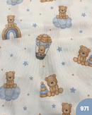 COTONE ARREDAMENTO - 971 ORSETTO NUVOLE CELESTI