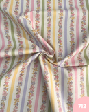 COTONE 100% - 712 RIGHE COLORATE E FIORELLINI