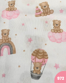 COTONE ARREDAMENTO - 972 ORSETTO NUVOLE ROSA