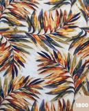 COTONE ARREDAMENTO - 1800 FOGLIE BLU E ARANCIO