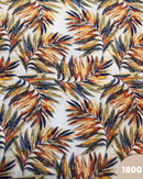 COTONE ARREDAMENTO - 1800 FOGLIE BLU E ARANCIO