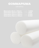 CUSCINO GOMMAPIUMA CILINDRICO - 4 MISURE